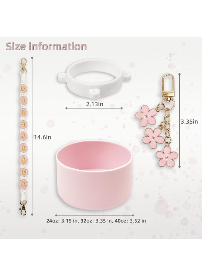 Silicone Boot Set for Water Bottle 24 oz, 32 oz, 40 oz - Includes Anti-Slip Sleeve & Water Bottle Handle Strap, Perfect  Accessories, Fits Tumbler,  Candy Coated - Image 3